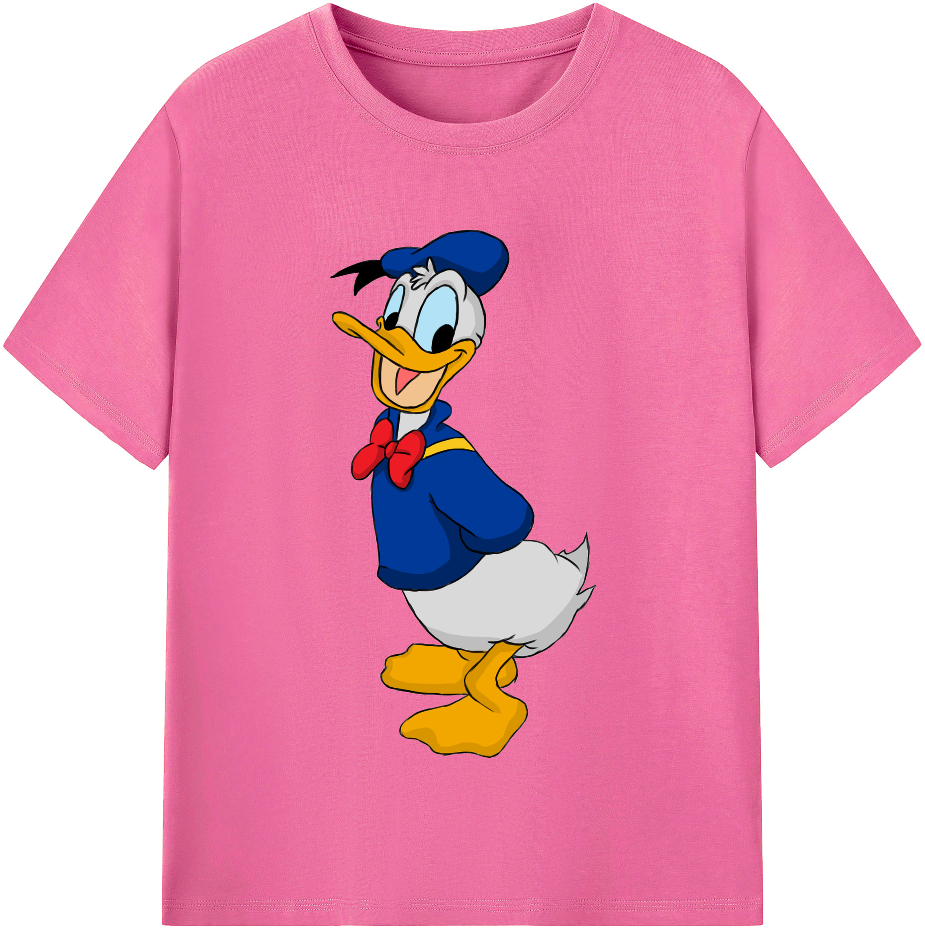 （画像用） ミッキーマウス Mickey Mouse レディースカジュアルプリントTシャツ（綿100％）
